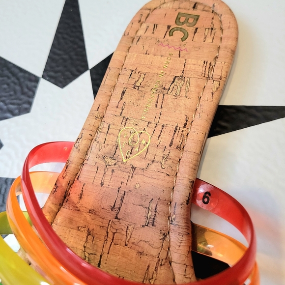 BC Footwear Cork and Rainbow Jelly Sandals - Picture 2 of 2